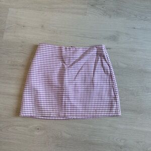 Purple gingham mini skirt